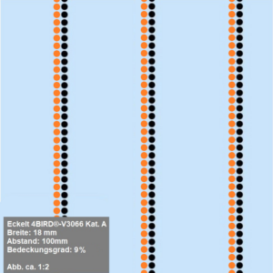 Vogelschutzfolie Punkte schwarz-orange