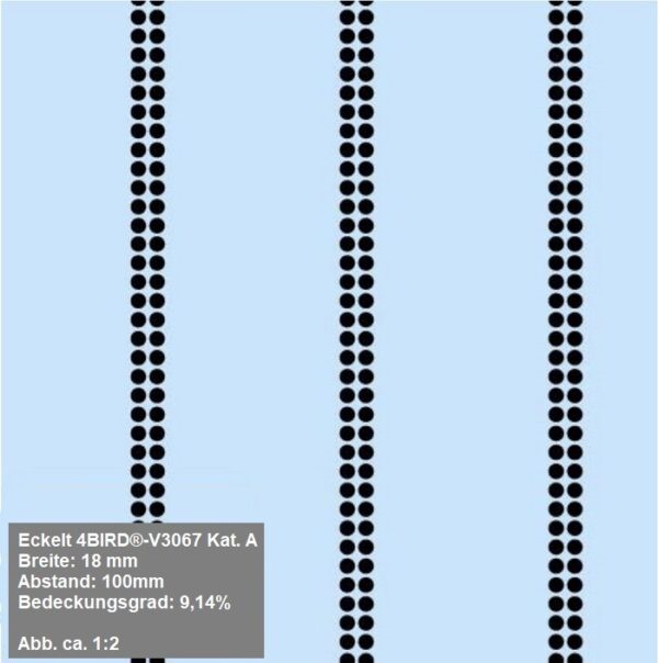 Vogelschutzfolie Punkte schwarz