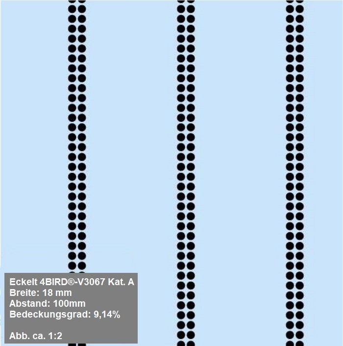 Vogelschutzfolie Punkte schwarz