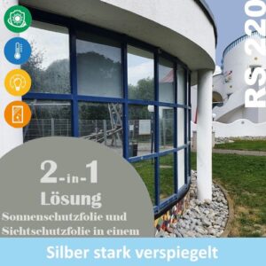 Sonnenschutzfolie RS 220 silber verspiegelt