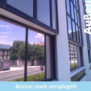 Spionspiegelfolie bronze verspiegelt Außen