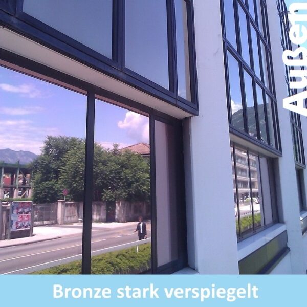 Spionspiegelfolie bronze verspiegelt Außen