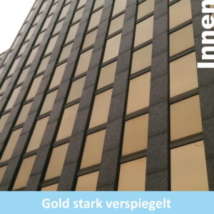 Spionspiegelfolie gold verspiegelt Innen