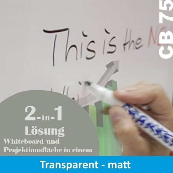 Whiteboardfolie Aslan CB 75 transparent matt