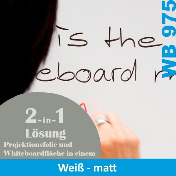 Whiteboardfolie Aslan WB 975 weiß matt